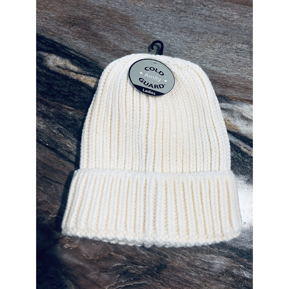Amity Cold Guard Women's Cream Thermal Knit Hat Beanie NEW Super Nice Beautiful